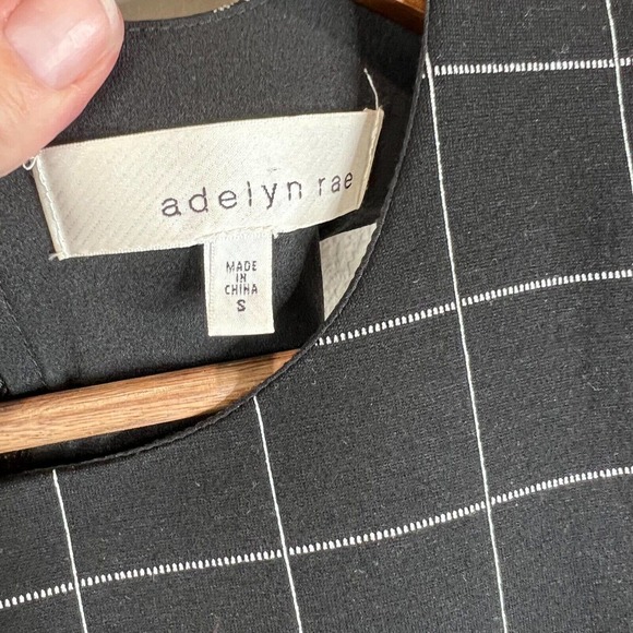 Adelyn Rae‎ Womens Check Black & White Ruffle Bottom Dress Size Small Sleeveless - Picture 6 of 12